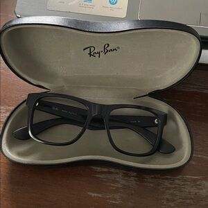 Ray-Ban RB4165 Justin Black sunglass frames with hard logo case